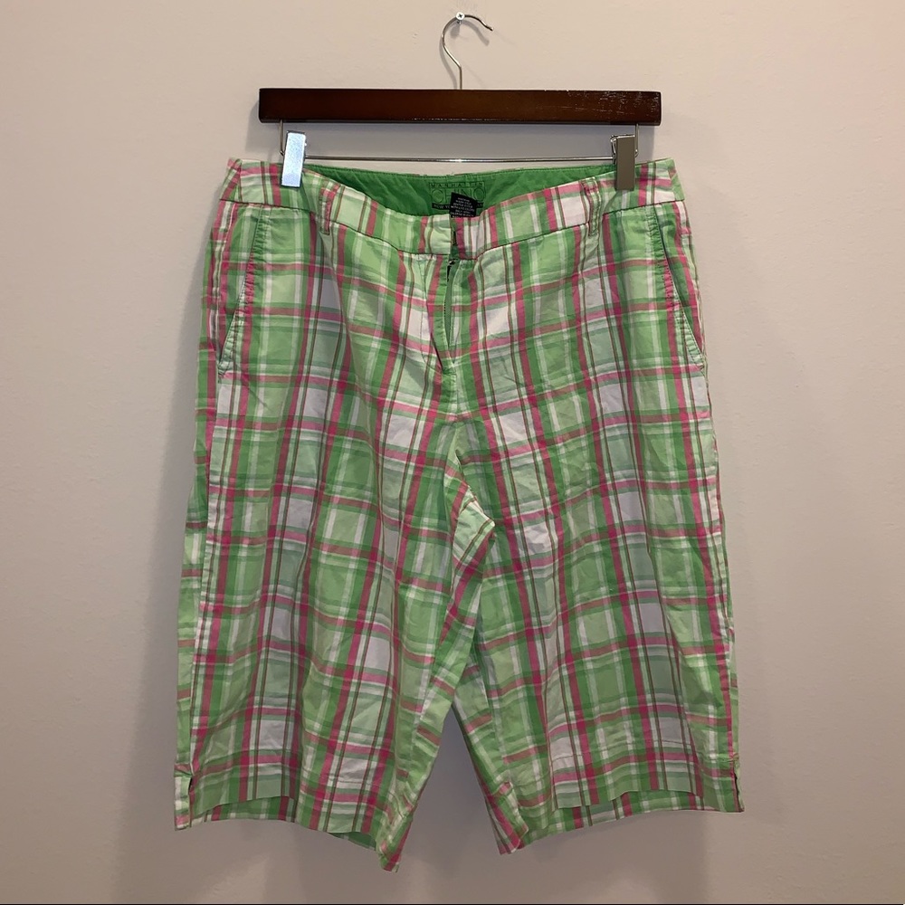NY & Company Manhattan Plaid Chino shorts size 12 - Picture 2 of 12
